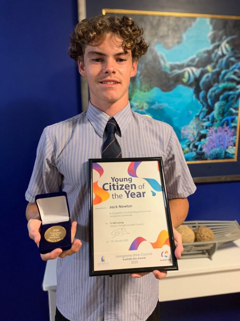 Jack Newton Livingstone Shire Council's Young Citizen of the Year